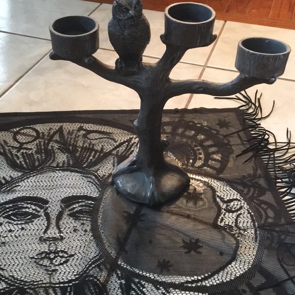 Other - Vintage & NWT Black Owl Candelabra/Candle Holder